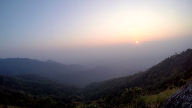 Beautiful sunset on the mountain | Time lapse