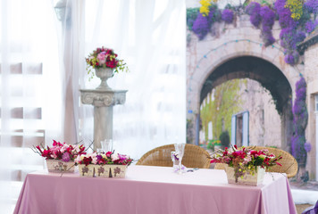 Beautiful flowers bouquets wedding decor