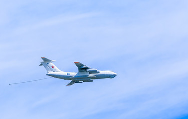 MOSCOW - MAY 9: Ilyushin Il-78 (Midas) aerial tanker in parade,
