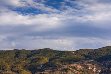 Obraz na płótnie Canvas Power Generating Windmills