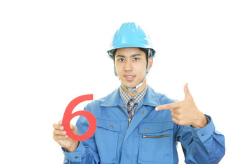 数字を持つ労働者 