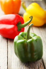 Orange pepper with water drops 
