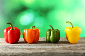 Orange pepper with water drops 