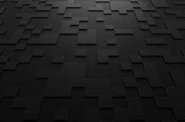 Abstract 3d rendering of futuristic surface with squares.