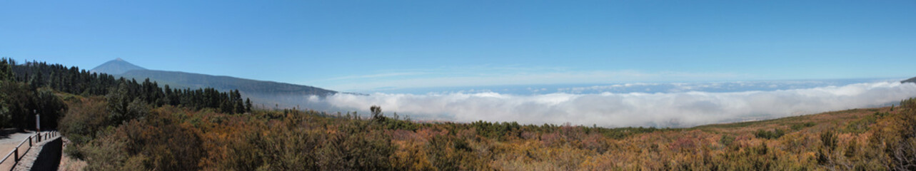 Above the clouds mountain landscapepanorama 