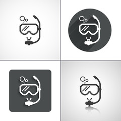 Diver icon. Set elements for design