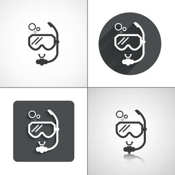 Diver icon. Set elements for design