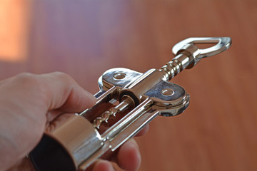 Obraz premium metal corkscrew