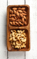 nut plate with almond and kaju