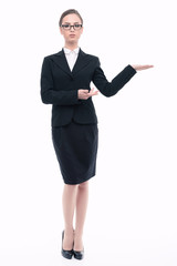 Beautiful woman in formal clothes