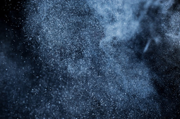 abstract white powder explosion
