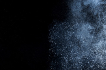 abstract white powder explosion