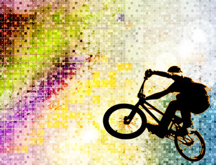 Fototapeta na wymiar BMX cyclist 