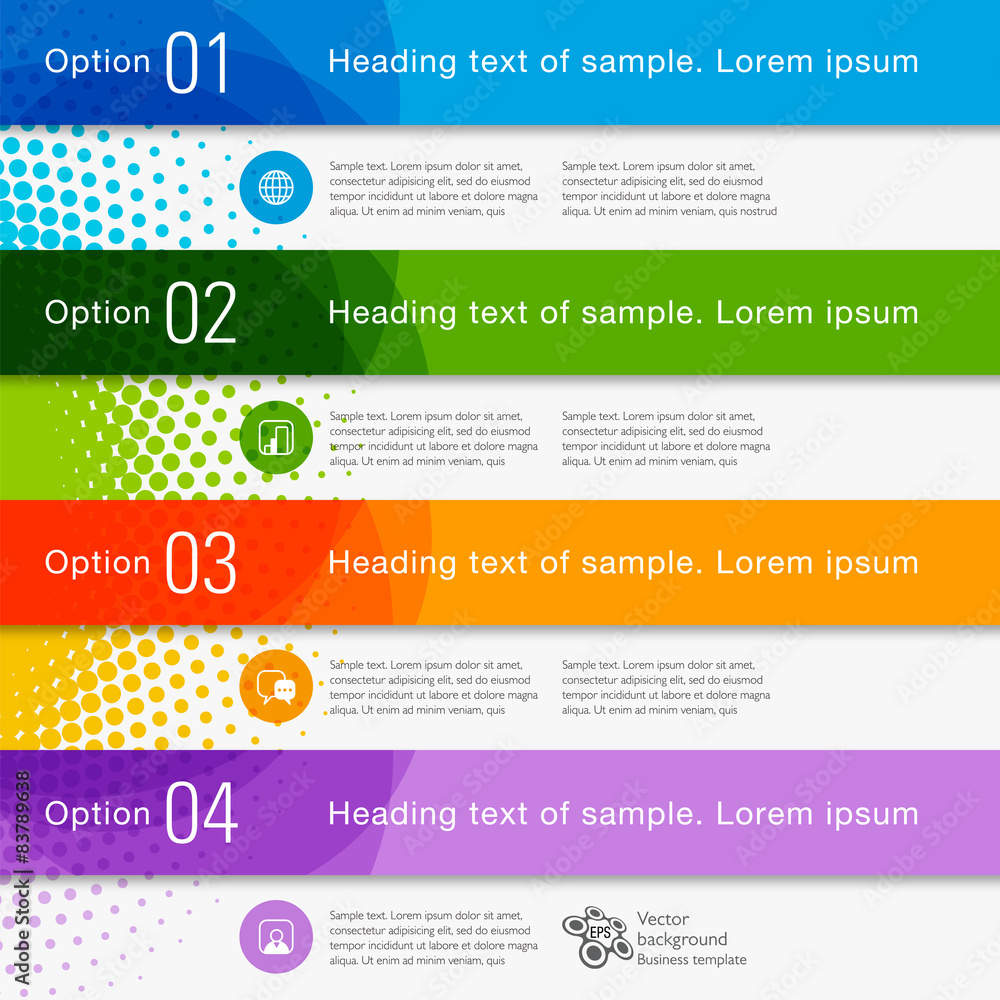 Wall mural infographics web banner & label design