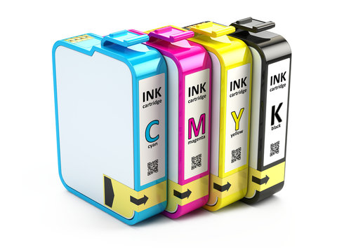 Inkjet CMYK printer cartridges