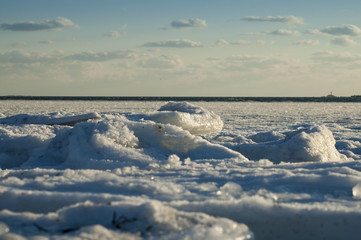 Obraz premium Ice in harbor