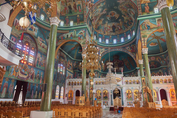 Fototapeta na wymiar Christian Orthodox church interior