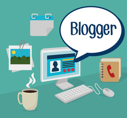 Blog design, vector illustration.