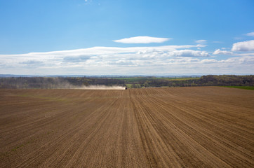 Fototapeta na wymiar Aerial view of the field