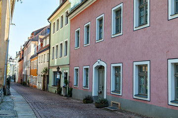 Fototapeta na wymiar City street of Meissen in Saxony