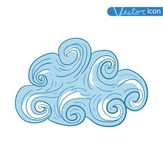 Doodle Cloud icon, vector illustration