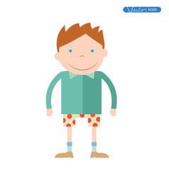 Businessman in his underwear, vector illustration.