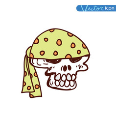   skull cartoon icon. vector illustration.