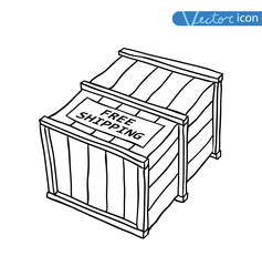shipping box. Vector illustration