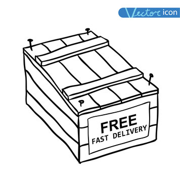 shipping box. Vector illustration