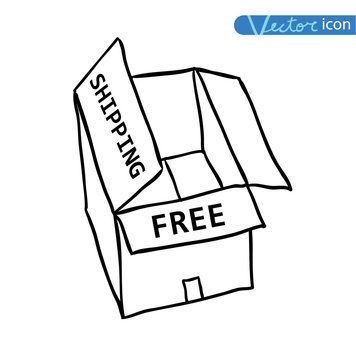 shipping box. Vector illustration