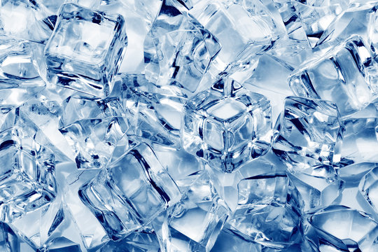 Ice cubes close-up