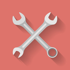 Icon of Wrench. Flat style
