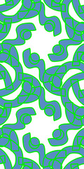 Seamless Segmented Green Shapes