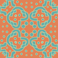 Blue and Yellow Symmetry Pattern