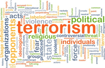 Terrorism background concept
