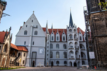 Fototapeta na wymiar Meissen Albrechtsburg castle square