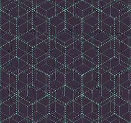 Dotted 3D square background
