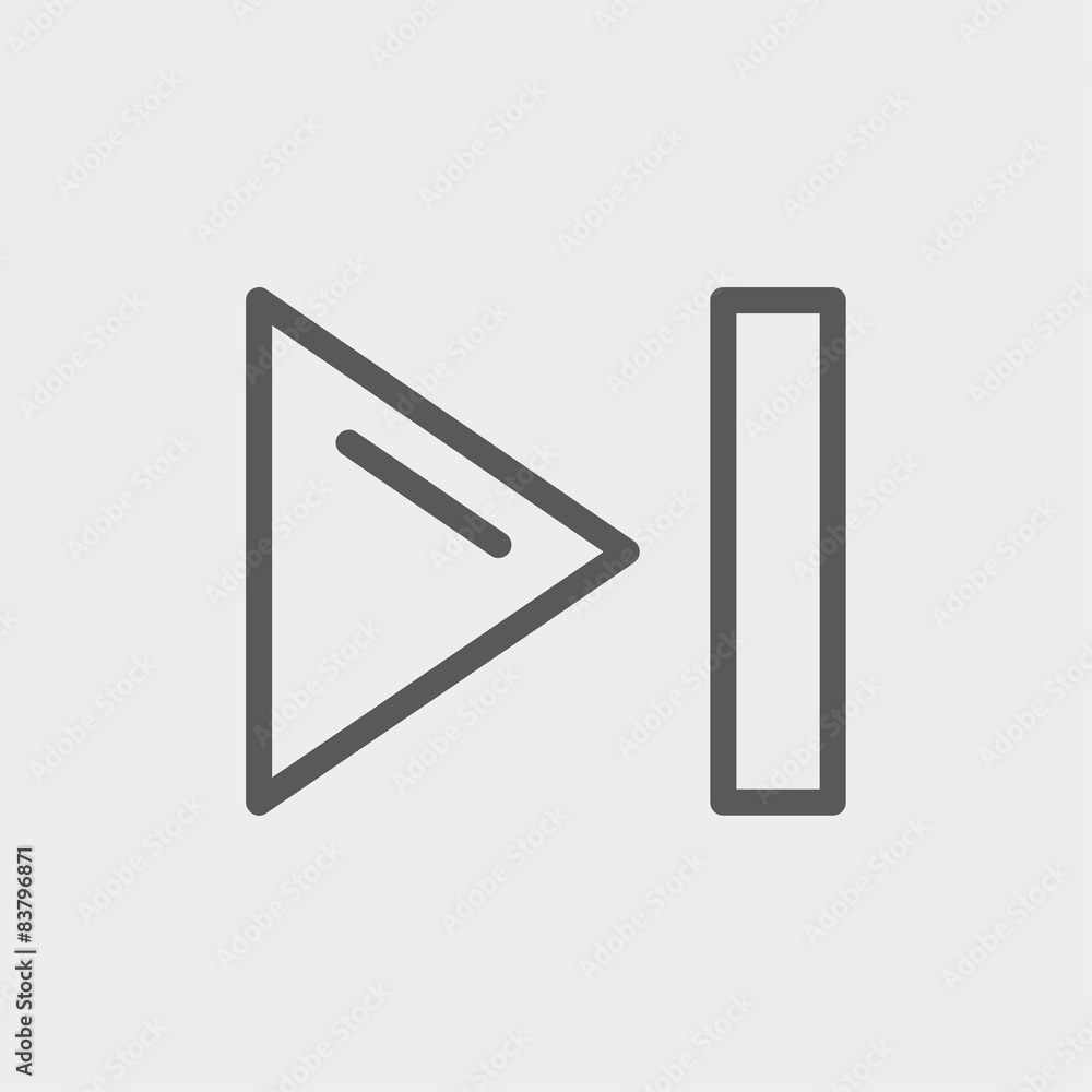Poster next button thin line icon