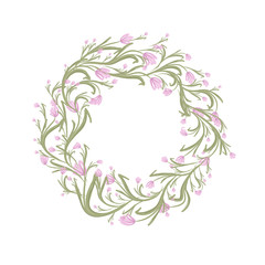 Floral wreath sketch for your design