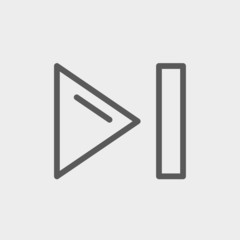 Next button thin line icon