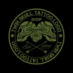 Skull Badges logo vector