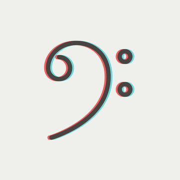 C-clef thin line icon