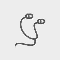 Earphone thin line icon