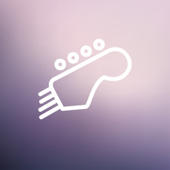 Guitar tuner thin line icon