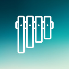 Vibraphone thin line icon