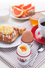 croissant with custard