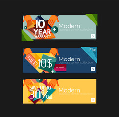 Fototapeta premium Set of banners with stickers, labels and elements for sale
