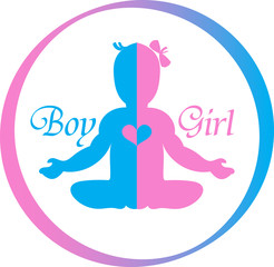 Logo Baby Boy and Girl  with changeable text.