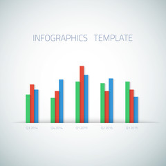 Web Infographic Timeline Bar Template Layout With Vector Icons,
