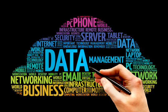 Data Management word cloud, business concept